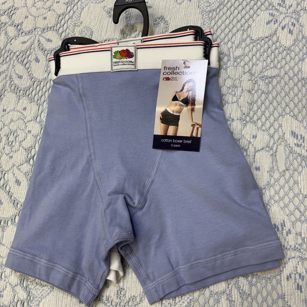 Fruit of the Loom 2-Pair Womens Boxer Brief Underwear Panties Cotton Blend XS